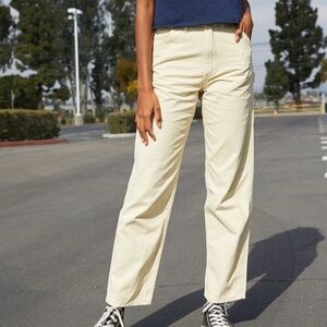 NEW! J. GALT Tammy Off White Carpenter Pants Jeans M Straight Brandy Melville